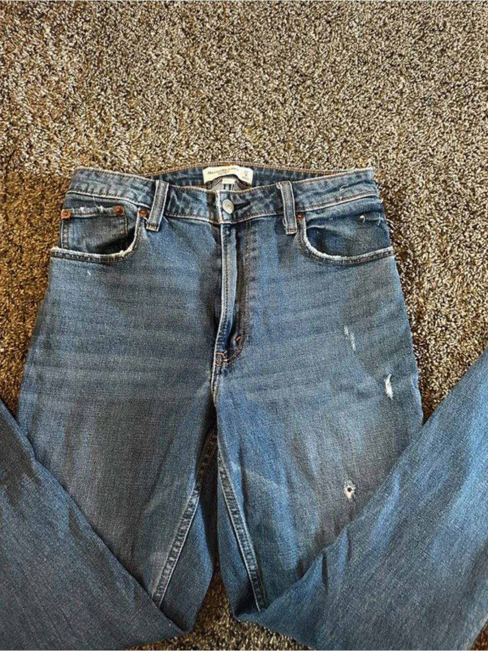 Abercrombie & Fitch Blue Denim Skinny High Rise Jeans